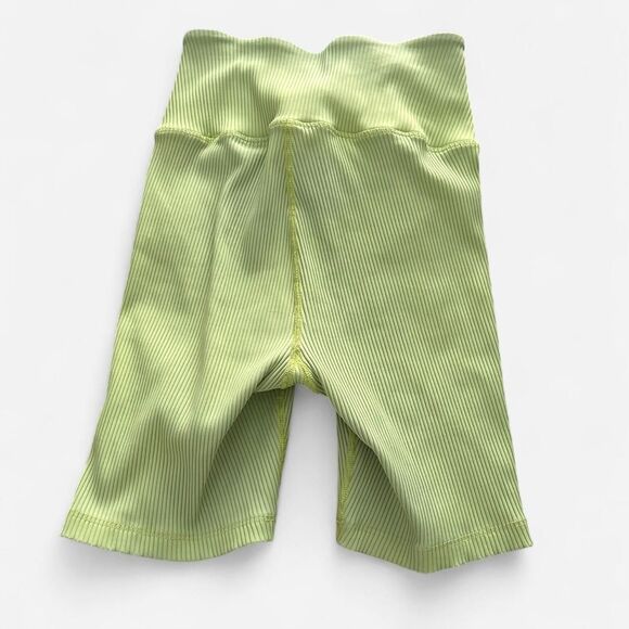 Year Of Ours Lime Ribbed V-Waist Biker Shorts | Size Small - Picture 4 of 7